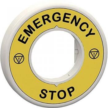 ZBY9W3B330 Emergency Stop Label with 2 LEDs