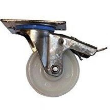 Roulette frein inox polyamide blanche pivotante diamètre 100 h 128