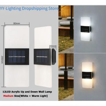 Luz LED Solar para Exteriores Doble y Acrílica