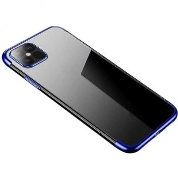 S21+ 5G Clear Blue Gel Armor with Metallic Trim