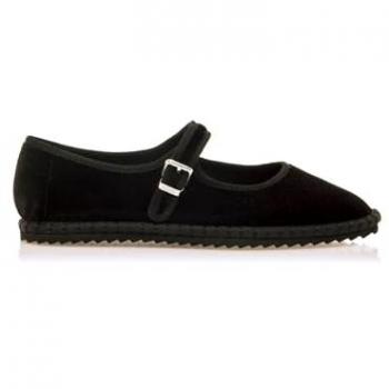 Zapatos Planos Casual para Mujer MTNG Flo Negros con Cierre de Hebilla y Puntera Redonda