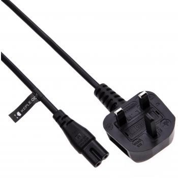C7 Figure‑8 Mains Lead – 2 m, Universal TV/PC