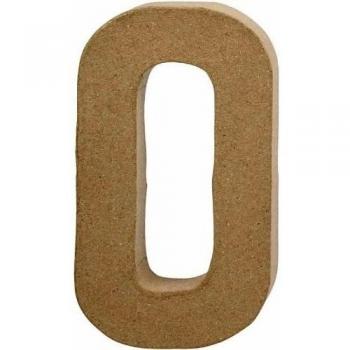 Lettre O papier mâché 20,5 cm