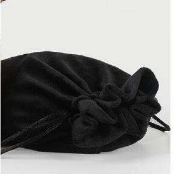 Sac Noël Velours 20x30cm – Gris