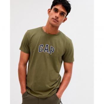 T-shirt Manica Corta Uomo GAP, Verde, Cotone, Ricamo, Taglia XL
