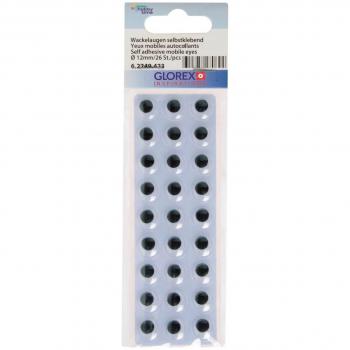 Glorex Wackelaugen 12 mm – 26 Stück für Basteln