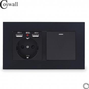 Caja de Energía Multi-Región con Puertos USB y Switch