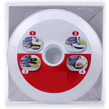 Plateau rotatif blanc à couvercle