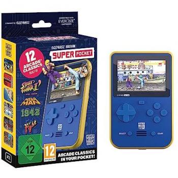 Blaze Capcom Super Pocket, Retro Gaming, Blau, Gelb