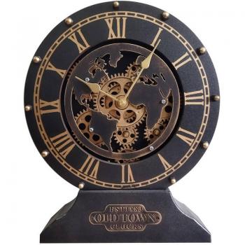 Reloj de Mesa Estilo Industrial Negro
