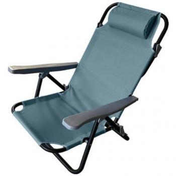 Sedia Portatile “Spiaggia & Giardino” con Cuscino e 7 Regolazioni