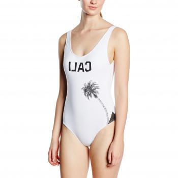 Banana Moon Damen Einteiler, Einfarbig, 30, Blanc