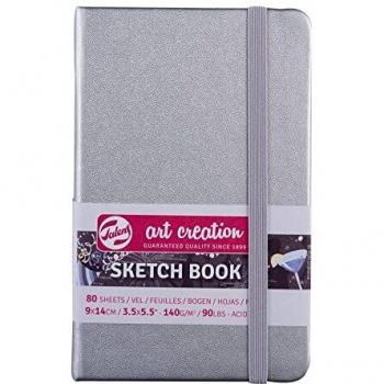 Shiny Silver Drawing Notebook by Talens