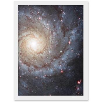 Hubble's M74 Spiral – Glowing Gas, Grand Design Canvas
