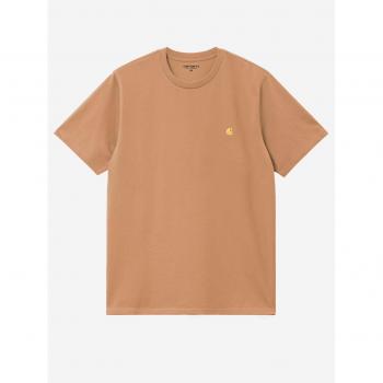 Carhartt WIP Herren S/S Chase Baumwollshirt, XL, Kurzarm, Braun