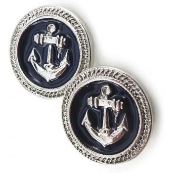 Lily Treasures N1627 – Clip Creazione “Ancora Blu” Argento