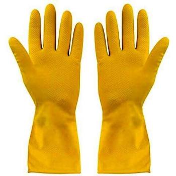 Extra-Large Heavy-Duty Yellow Rubber Kitchen Gloves