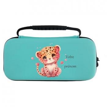 Étui Switch Lite bleu licorne, personnalisation Bébé des Neiges