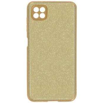 Protection AVIZAR Galaxy A22 5G – Paillette removable – Silicone semi-rigide doré brillant