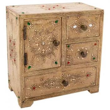 Joyero de Madera Artesanal con 3 Cajones