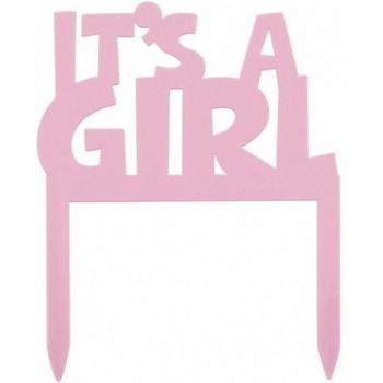 Toppers “Chica Viene” – Accesorio de Pastel Rosa