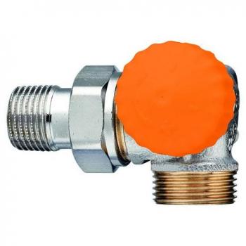 Heimeier Thermostat-Ventilunterteil 3939-02.000, Winkeleck, Rotguss vernickelt, R 1/2xG 3/4 AG