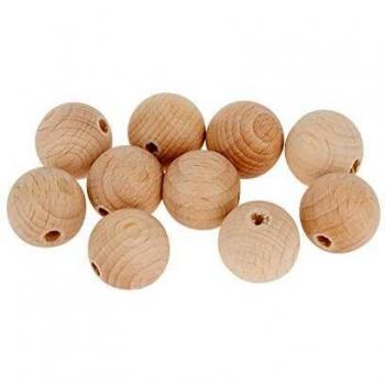 Set de boules en bois 20 mm – 10 pièces