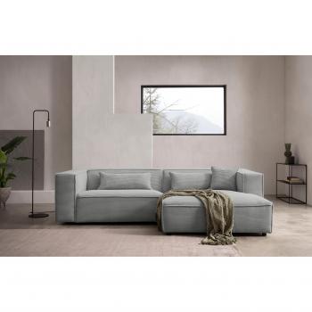 Bequemes Ecksofa PIARA mit schwarzen Füßen