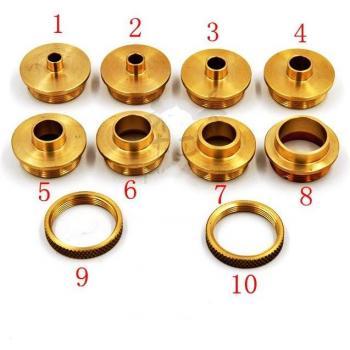 10PCS Brass Router Plate Bushings with Round Base for Router Table
