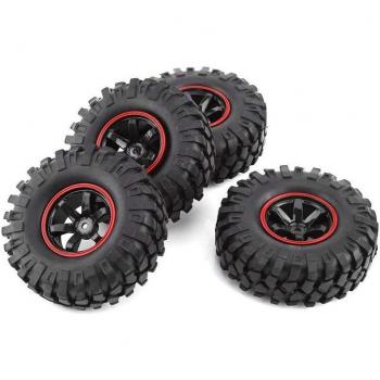 1/10 Scale 1.9 Inch Tires and Rims Set for SCX10 CC01 D90