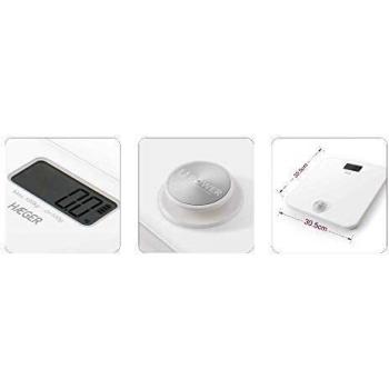 Pèse-personne sans Fil Haeger U-Power Bluetooth avec Application Mobile et Affichage Numérique Haute