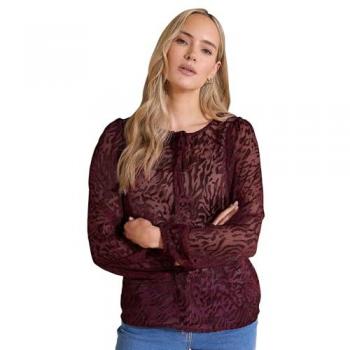 Chemisier Dévoré Violet Taille Haute
