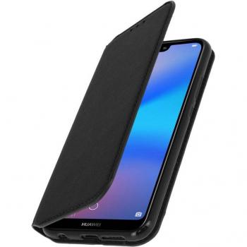 Étui portefeuille noir avec support pour Huawei P20 Lite