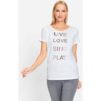 Rick Cardona – T‑shirt blanc avec motif artistique