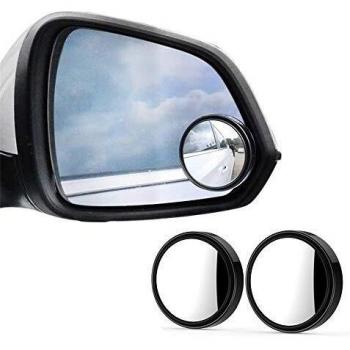 Waterproof Convex Blind Spot Mirrors, Stick-On Rear View Mirrors for Cars (2 Pack)