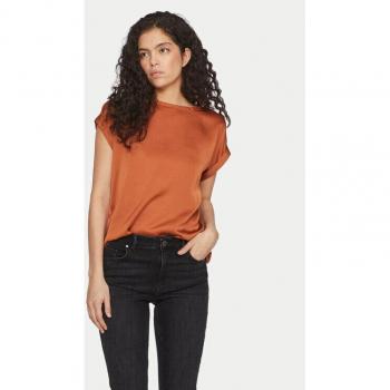 Vila Ellette T-Shirt 14059563, orange, reguläre Passform