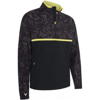 Callaway Abstract Camo Print Wind 1/4 Zip Jacket Caviar – M