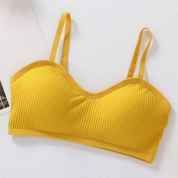 Haut court solide pour dames – Soutien‑gorge sans couture