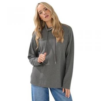 Long Tall Sally Grey Marl Waffel-Cowl Neck Loungetop Damen