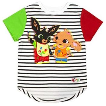 Kids’ White Short Sleeve T-shirt with Bunny Design