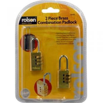 Rolsen 66488 Brass 2-Piece Padlock Set