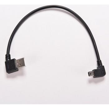 Adaptateur USB 2.0 mini-A droite → mini-B 5 pins, cordon, angle droit