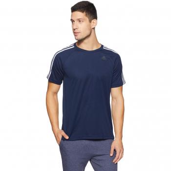 Adidas Herren 3‑Streifen Design 2 Move T-Shirt – Collegiate Navy L