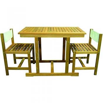 Set Mobili da Giardino 3 Pezzi in Legno D'Acacia