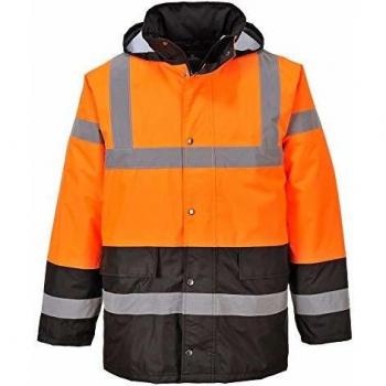 Oxford Weave 300D Class 3 Hi Vis Two Tone Traffic Jacket Orange / Black