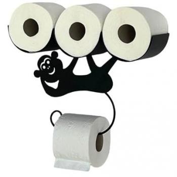 Toilettenpapierhalter Wandmontage Affe Schwarz