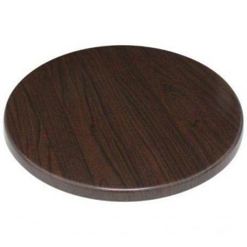 Bolero Round Table Top 600(W) x 600(D) mm Dark Brown