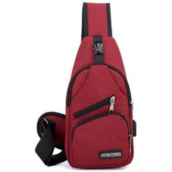 Unisex Chest Bag with USB Charging