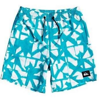 Quiksilver Dye Check Volley Garçon Short de Bain 8-16 Ans, Caribbean Sea, FR : S (Taille Fabricant : S/10)