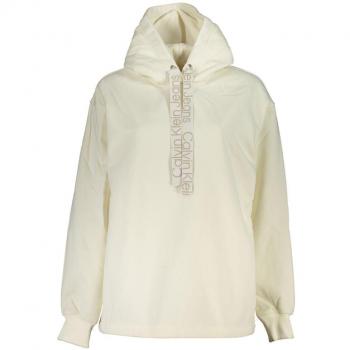 Sudadera Calvin Klein Écru con Capucha